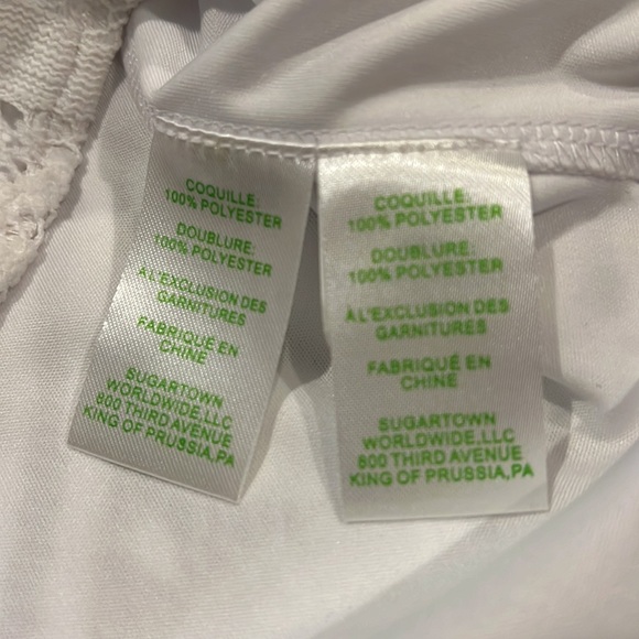 Lilly Pulitzer White Delray Diamond Floral Lace Dusk Mini Dress / Swim Cover New - Picture 8 of 12